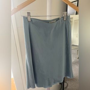 Vince silk skirt light blue size Xxs